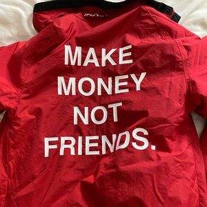 Fifty karats jacket “make money not friends”